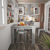 Designový jídelní stůl s úložným prostorem Boston grey oak