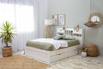 Studentská postel s úložným prostorem Elina white