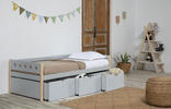 Designová dětská postel Compte light grey
