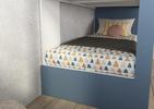 Dětská patrová postel s přistýlkou - Cascina Smoky blue