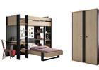 Dětský pokoj s patrovou postelí v trendy designu Duplex