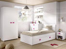 Kompaktní dětská postel Chic, white-pink