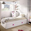 Dětská postel s přistýlkou Chic, white-pink