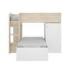 Patrová postel Move white, oak - dva způsoby sestavení