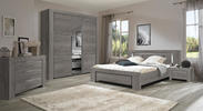 Designová manželská postel Sarlat large, grey
