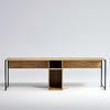 Psací stůl pro dva v originálním designu Idine oak