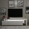 Designový televizní stolek s led osvětlením Belini white