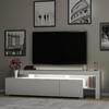 Designový televizní stolek s led osvětlením Belini white