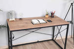 Psací stůl s designovou kovovou konstrukcí Work Atlantic black