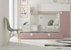 Dětský pokoj pro tři holky - kolekce Bo7 pink, white, oak
