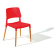 Jídelní židle v červeném provedení