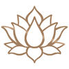 Dekorace na zeď kovová Lotus Flower gold