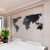 Dekorace na zeď World Map Silhouette XL - Black