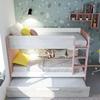 Dětská patrová postel s přistýlkou - Cascina Antique pink