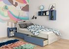 Multifunkční dětská postel pro kluka Cascina, smoky blue