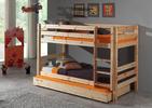 Patrová postel s šuplíkem jako přistýlkou pro třetí dítě