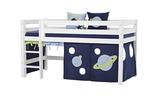 Vyvýšená dětská postel s dekoracemi kolekce Space