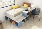 Dětská postel s úložným prostorem Blake smoky blue