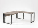 Rohový psací stůl kovová konstrukce Rio oak