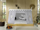 Dětská postel z masivu Vigi simple s textilií