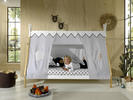 Dětská postel z masivu Vigi simple s textilií a bez šuplíku