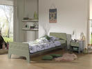 Dětská postel zelená s nočním stolkem Winny