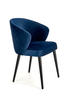 Jídelní židle modrá Mirisi V, černá konstrukce