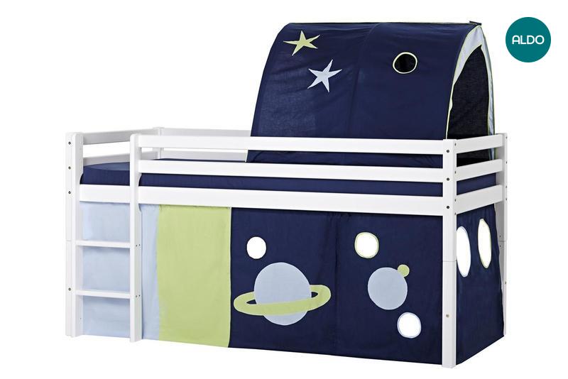 Dětská postel z masivu s baldachýnem Space 45-11-000