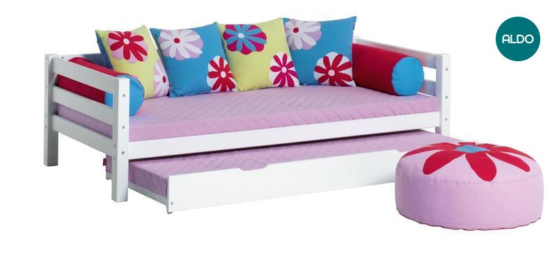 Dětská postel z masivu s přistýlkou Butterfly XXL-A1-1
