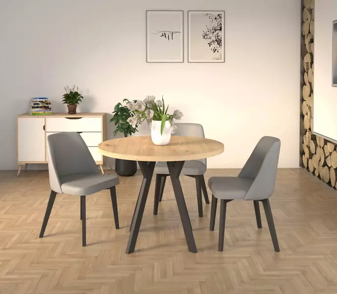 Rozkládací jídelní stůl kulatý ST artisan large