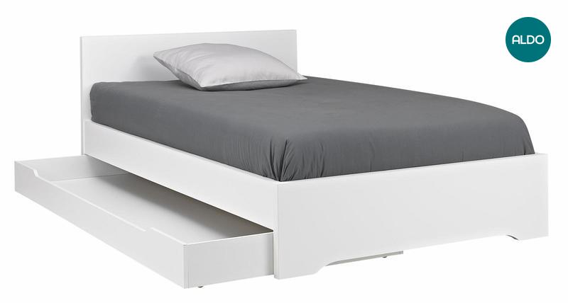 Studentská postel s přistýlkou bílá G55
