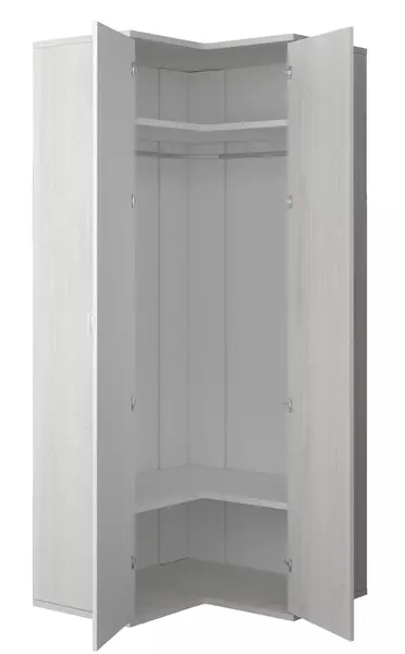 Rohová skříň do kanceláře bílá, cascina Mety ring, vnitřní prostor