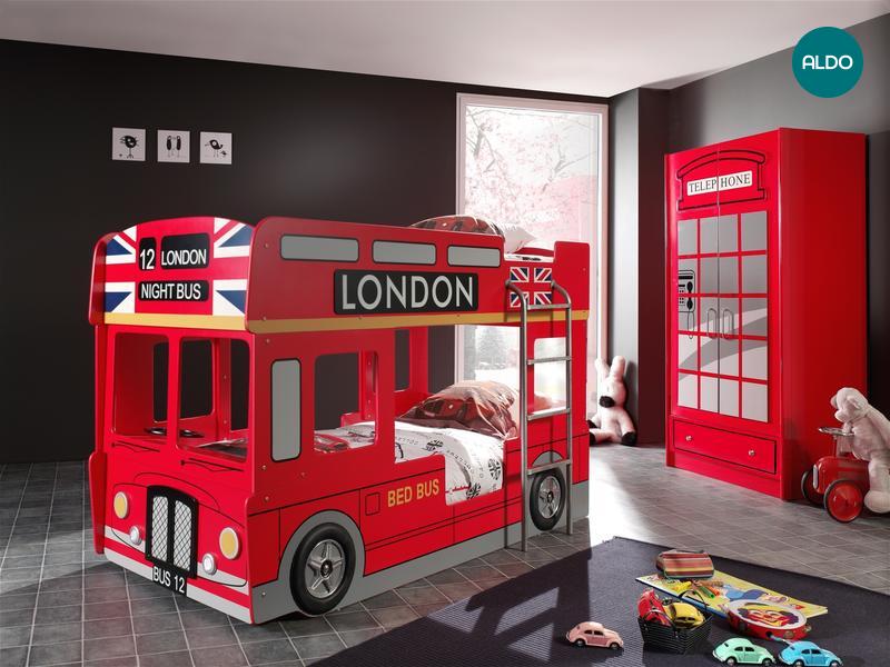 Dětský pokoj s patrovou postelí London bus