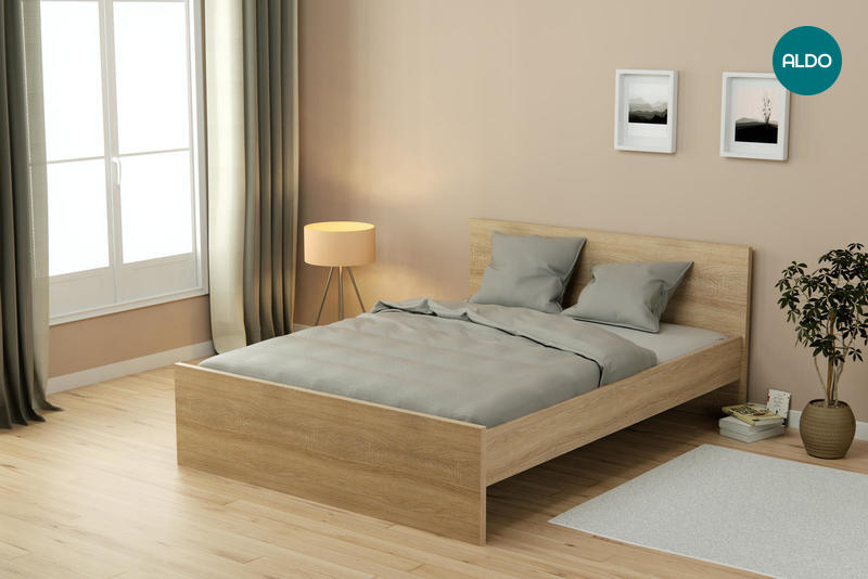 Moderní postel dub 140 Haven