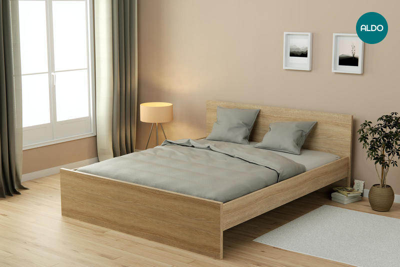 Moderní manželská postel dub Haven