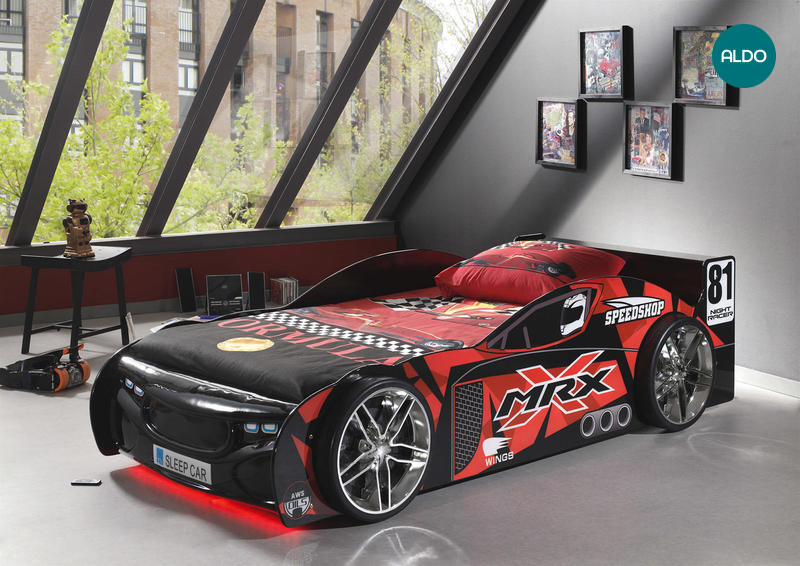 Dětská postel ve tvaru auta MRX černá