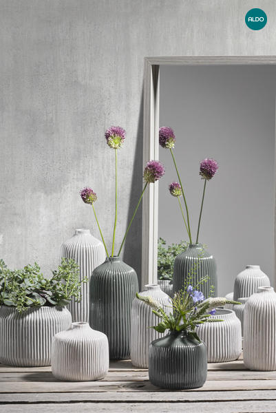 Dekorační květináče a vázy Maribo - šedé