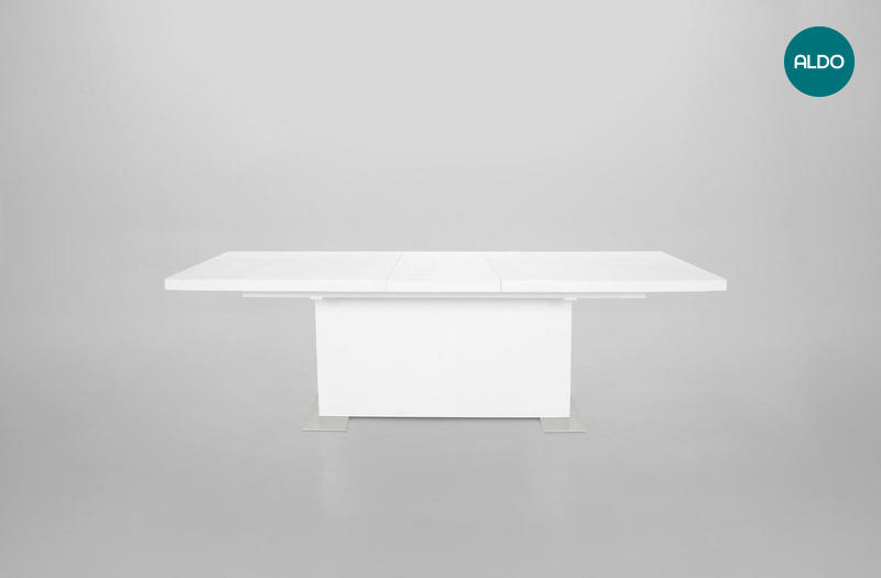 Moderní bílý rozkládací stůl Brick