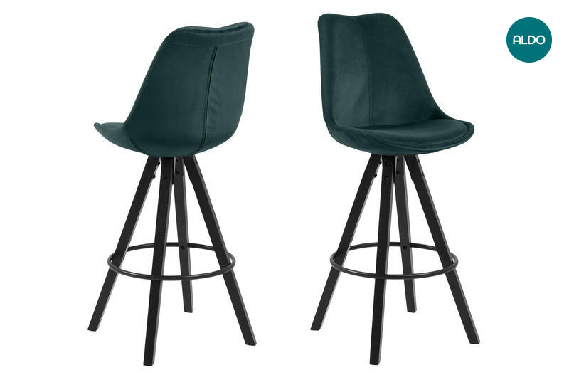 Sada 2 barových židlí Dima královská zelená