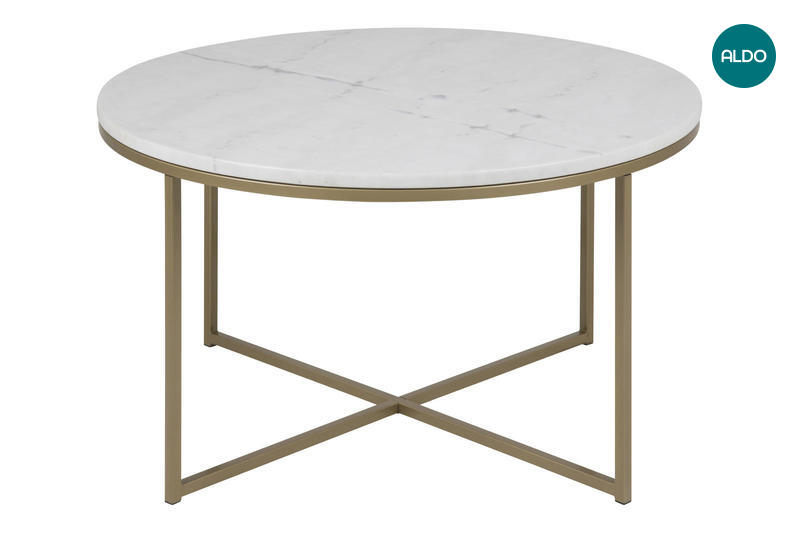 Konferenční stolek z marmoru se zlatými hranami 