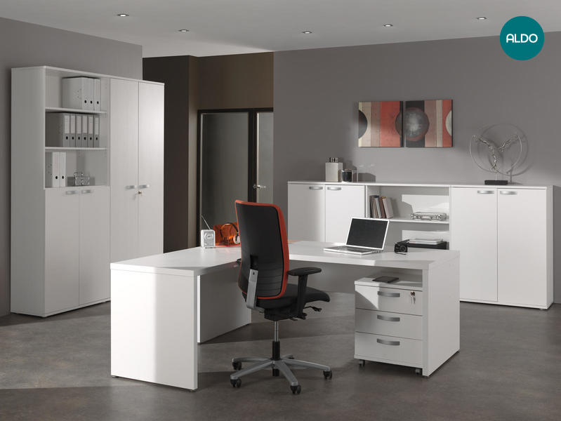 Sestava nábytku pro vybavení kanceláře Alto - kolekce bílá