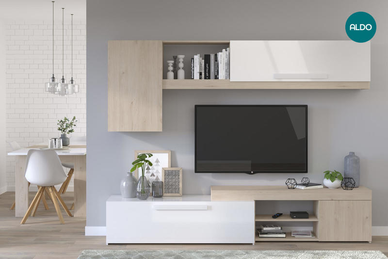 Obývací stěna v minimalistickém designu On Air