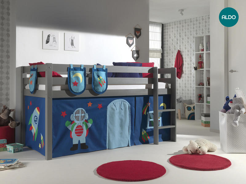 Dětská postel z masívu Astro - Pino grey II
