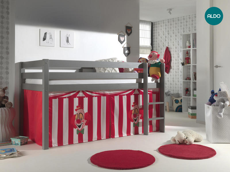 Dětská postel z masívu Cirkus - Pino grey