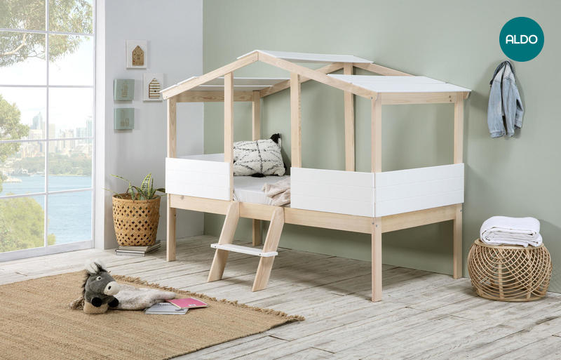 Dětská postel ve skandinávském designu Parma, white