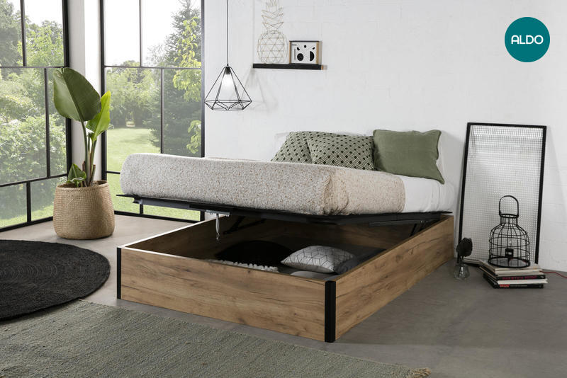 Studentská postel Brooklyn s úložným prostorem oak black