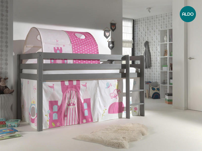 Dětská postel z masívu Princess - Pino grey IV