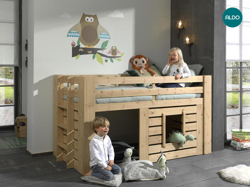 Dětská postel z masívu ve tvaru domečku Oliver