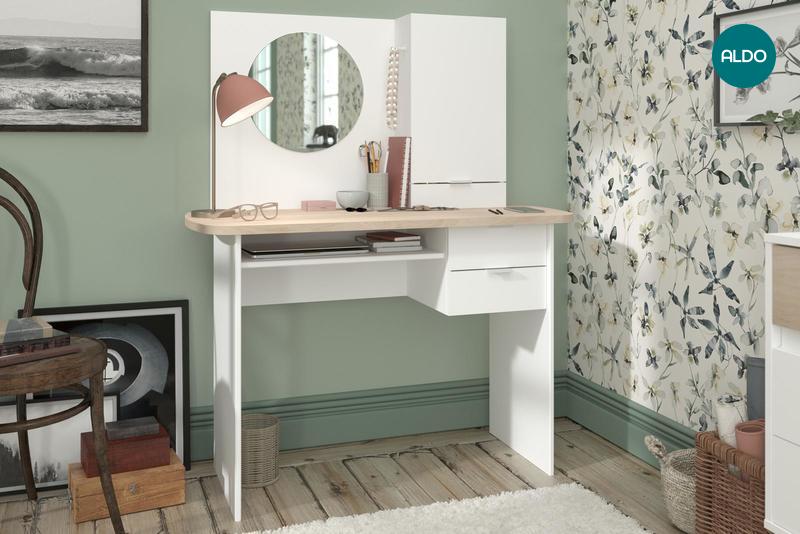 Toaletní stolek Estelle jackson oak - white