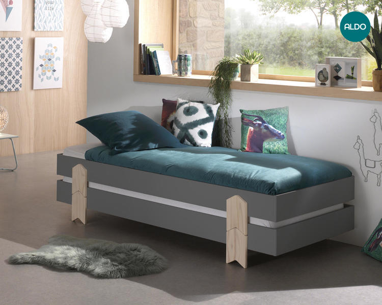 Dvě dětské postele Modulo - Arrow grey